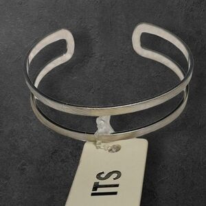 NWT Silver Double Band Cuff Bracelet